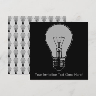 Pop Art Light Bulb Invitation