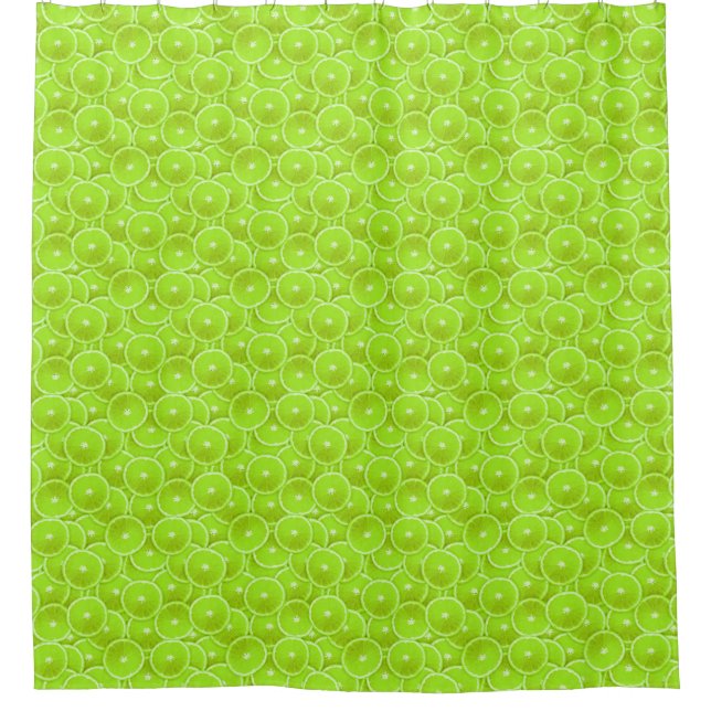 Pop Art Lime Slices Shower Curtain (Front)
