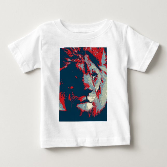 Pop Art Lion Baby T-Shirt (Front)