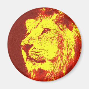 Pop Art Lion Magnet