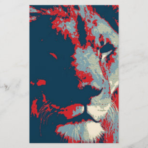 Pop Art Lion Stationery