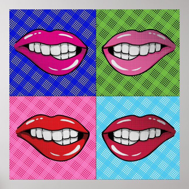 Pop Art Lips Poster (Front)