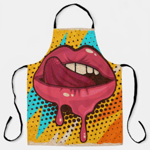 Pop Art Lips: Vintage Trendy Apron