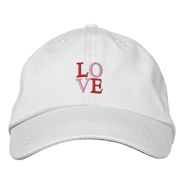 Pop Art LOVE Embroidered Hat (Front)