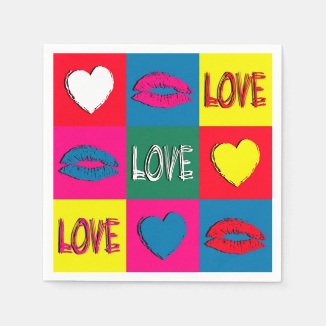 Pop art love napkin (Front)
