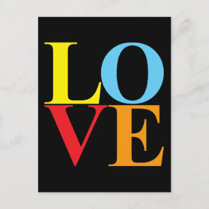 Pop Art LOVE Postcard