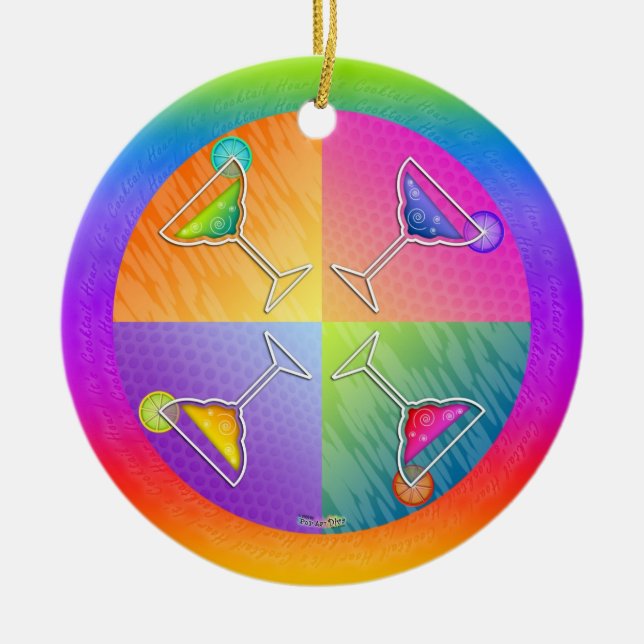 Pop Art MARGARITA HANGING ORNAMENT (Front)
