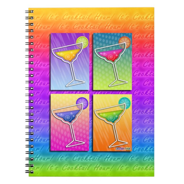 Pop Art MARGARITAS NOTEBOOK - DIARY - JOURNAL (Front)