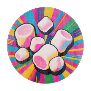 Pop Art Marshmallow Explosion Cutting Board