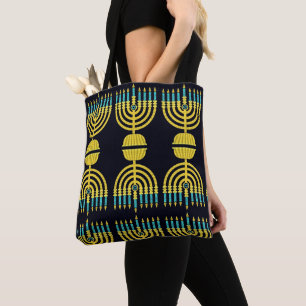 Pop Art Menorah Tote Bag