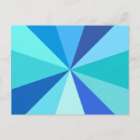 Pop Art Modern 60s Funky Geometric Rays in Blue