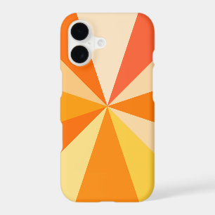 Pop Art Modern 60s Funky Geometric Rays in Orange