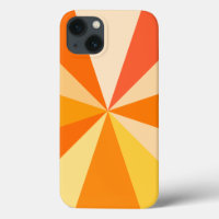 Pop Art Modern 60s Funky Geometric Rays in Orange