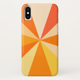 Pop Art Modern 60s Funky Geometric Rays in Orange Case-Mate iPhone Case