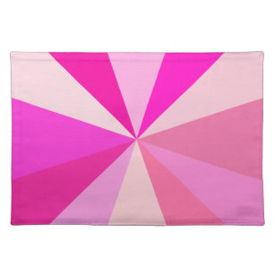 Pop Art Modern 60s Funky Geometric Rays in Pink Placemat