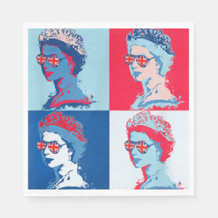 Pop art modern HM Queen  Napkin