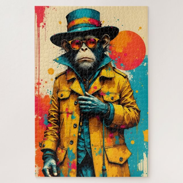 Pop Art Monkey Jigsaw Puzzle (Vertical)