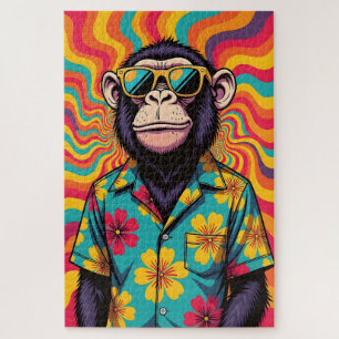 Pop Art Monkey Jigsaw Puzzle