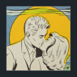 Pop Art | Moonlight Kiss | Wood Wall Art | 12"x12"<br><div class="desc">Moonlight Kiss

Pop Art

Created by digitally mimicking the 4-colour process used for printing comic books in the early days.</div>