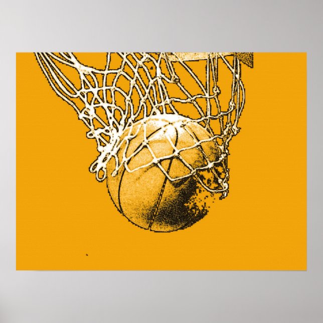 Pop Art Motivational Basketball Poster (Front)