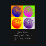 Pop Art Motivational Quote Basketball Poster<br><div class="desc">I Love This Game. Popular Sports - Basketball Game Ball Image.</div>
