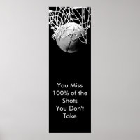 Pop Art Motivational Quote Basketball Poster