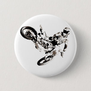 Pop Art Motocross Motorcyle Sport 6 Cm Round Badge