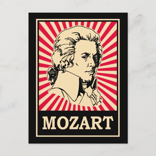 Pop Art Mozart Postcard (Front)