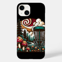 Pop Art Mushrooms and Disc Golf Course Ai Art