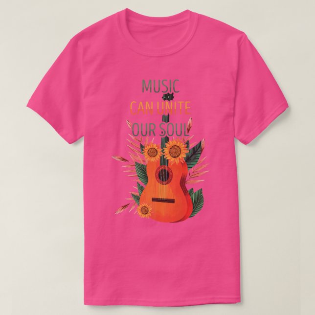 Pop Art - Music Can Unite Our Soul - Sunflower - F T-Shirt (Design Front)