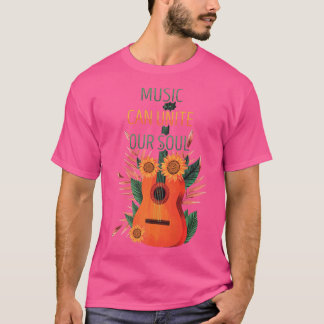 Pop Art - Music Can Unite Our Soul - Sunflower - F T-Shirt