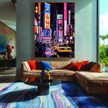 Pop Art Neon Cityscape with Yellow Taxi Canvas Print<br><div class="desc">Illuminate your space with this vibrant pop art cityscape featuring neon-lit streets and a classic yellow taxi. The bold colours and retro aesthetic capture the energy of urban nightlife, making it perfect for fans of pop art, city lovers, and those seeking trendy and colourful decor. Add a dynamic and modern...</div>