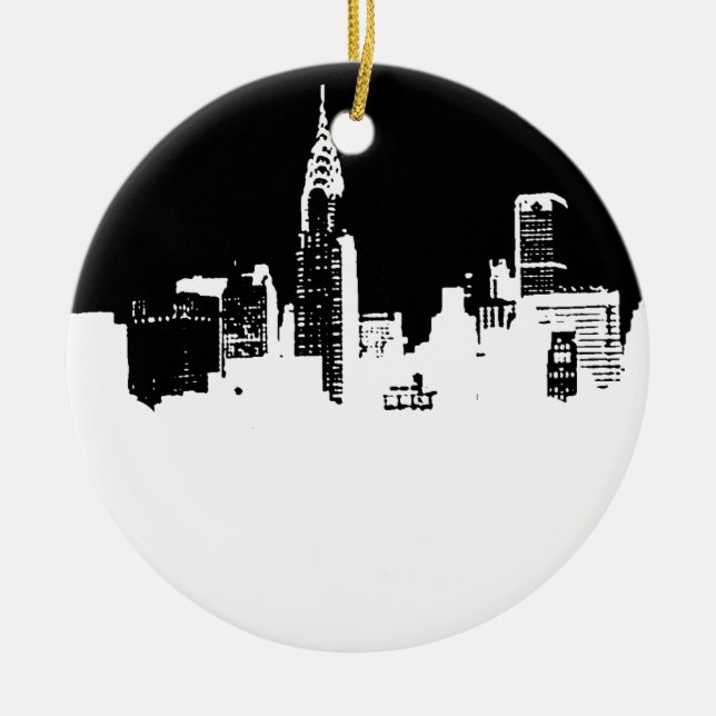 Pop Art New York City Ceramic Ornament (Front)