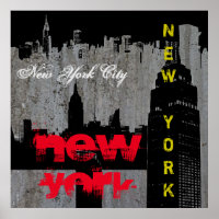 Pop Art New York City Manhattan Skyscrapers