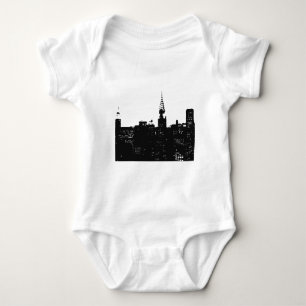 Pop Art New York Silhouette Baby Bodysuit