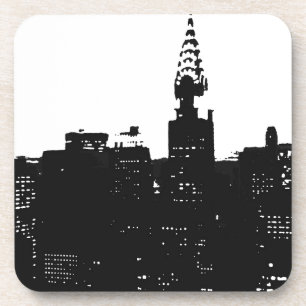 Pop Art New York Silhouette Coaster