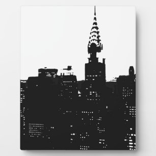 Pop Art New York Silhouette Plaque