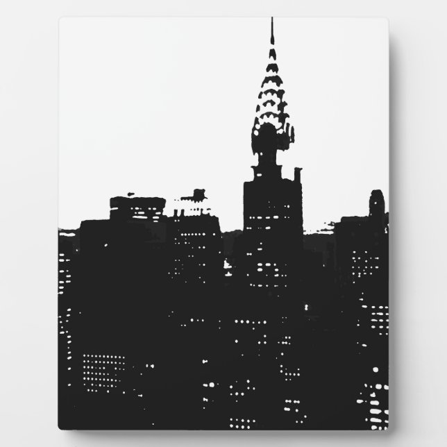 Pop Art New York Silhouette Plaque (Front)