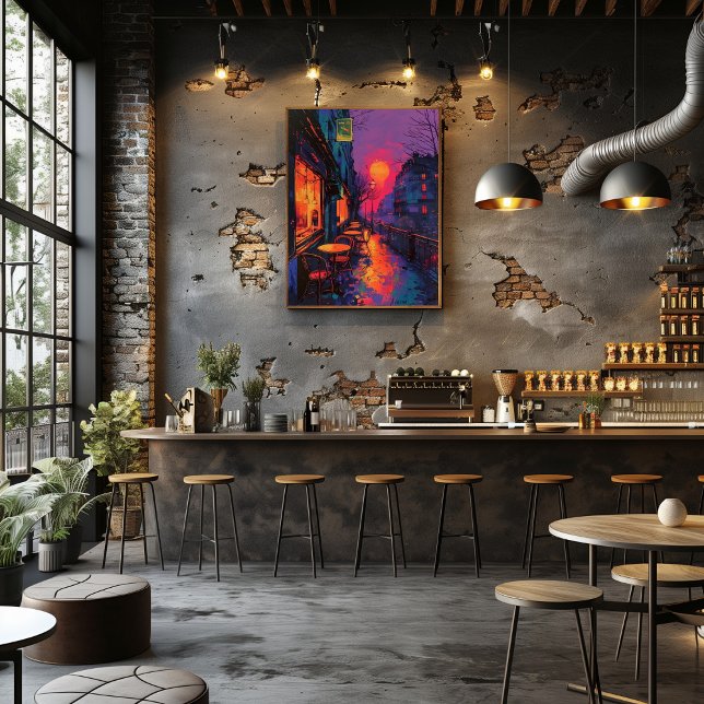 Pop Art: Night Café in Paris Photo Print (Creator Uploaded)