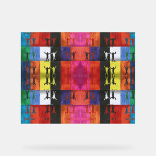 Pop art no.1 by Yeshaya Dank - unity & harmony Acrylic Sign