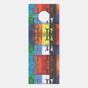 Pop art no.1 by Yeshaya Dank - unity & harmony Door Hanger