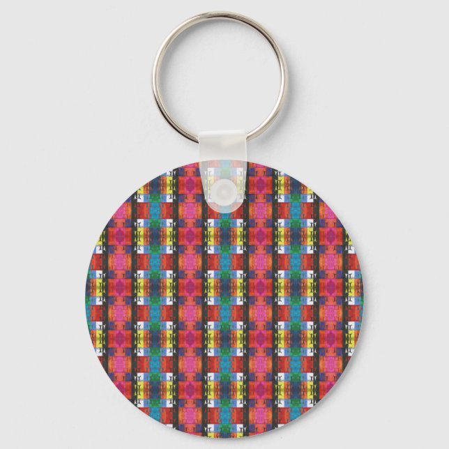 Pop art no.1 by Yeshaya Dank - unity & harmony Key Ring (Front)