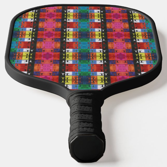Pop art no.1 by Yeshaya Dank - unity & harmony Pickleball Paddle (Laydown)