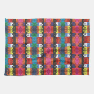 Pop art no.1 by Yeshaya Dank - unity & harmony Tea Towel