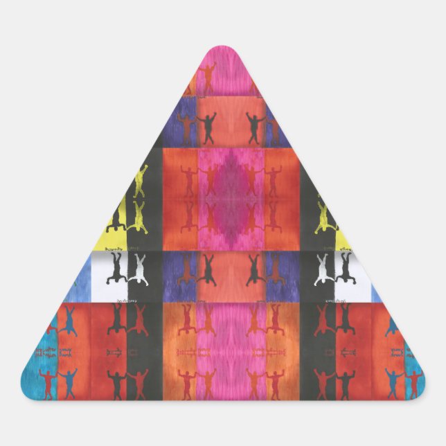 Pop art no.1 by Yeshaya Dank - unity & harmony Triangle Sticker (Front)
