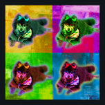 Pop Art of Toy Dog Poster<br><div class="desc">Pop Art of Toy Dog. Colourful and vibrant style"</div>