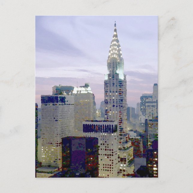 Pop Art Oil Paint Effect New York Postcard (Front)
