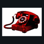 Pop Art Old Red Desk Telephone Box Poster<br><div class="desc">Old Retro Telephone Box Pop Art Style Digital Artwork</div>