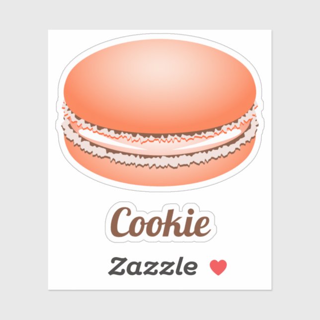 Pop Art Orange Macaron Cookie (Sheet)