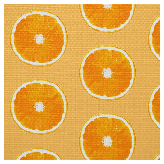Pop Art Orange Slices - pastel orange Fabric (Swatch)
